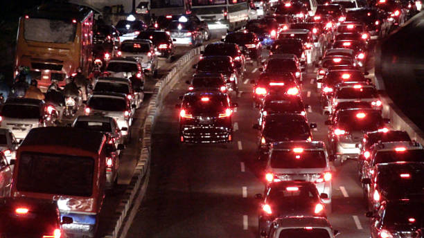 istock Night Time Traffic Jam In Jakarta Indonesia Southeast Asia 577307384