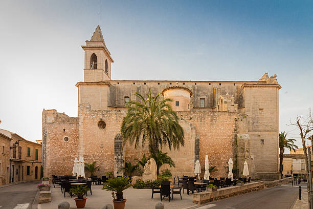Church Sant Andreu, Santanyi, Majorca stock photo