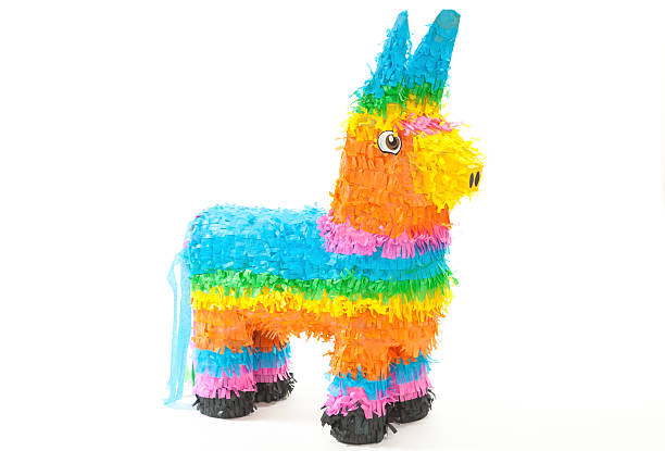 Pinata isolated over white Mexican Donkey Pinata isolated over white background ass horse family photos stock pictures, royalty-free photos & images