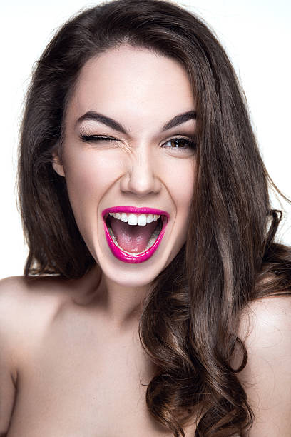 istock Beautiful woman portrait with emotion on face 577309588