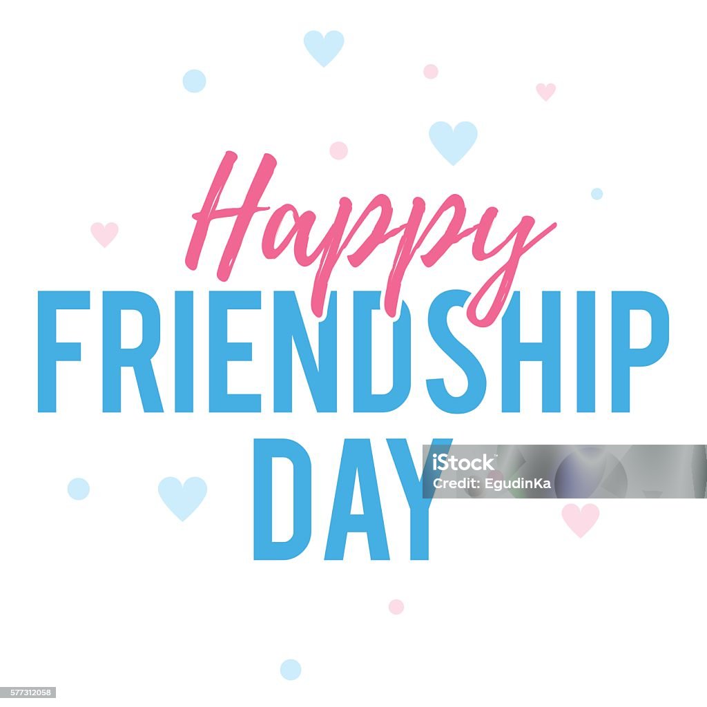 Happy Friendship Day Greeting Card Stock Illustration - Download ...