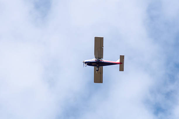 istock small civil airplane and blue sky 577315982