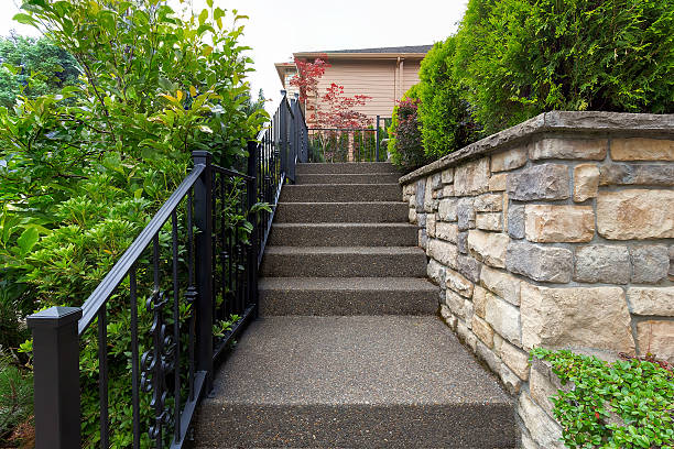 istock Stairs to House Front Door Entrancre 577318628