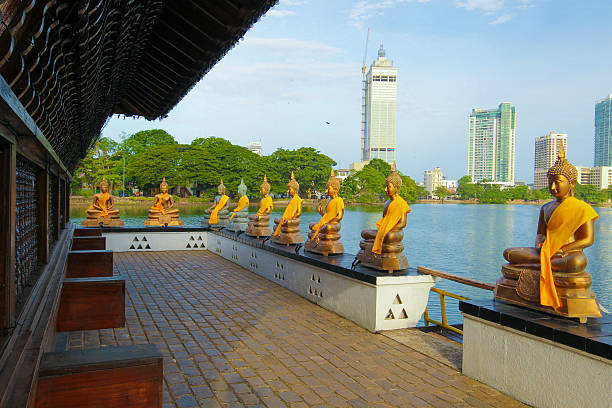 istock Seema Malaka temple on Beira Lake. Colombo, Sri Lanka. Panorama 577318982