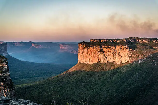 Landscape of the Vale do Capao from the Morro do Pai Inacio, Chapada Diamantina, Bahia, Brazil