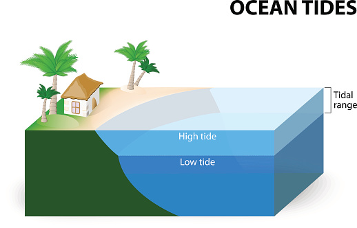Ocean Tides. Tidal Range. The tidal range is the difference in sea level between low tide and high tide