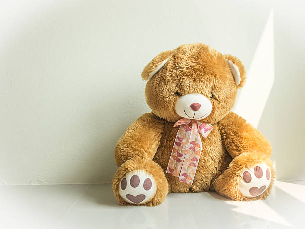 istock Brown bear sitting side of the window 577326974