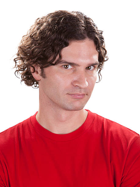 istock Young man with blank red shirt 577329978