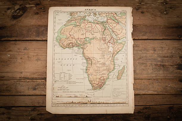 Africa Map Illustration, Antique 1871 Book Page