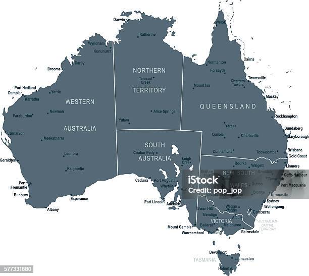 Map Of Australia With Major Towns And Cities Vector Illustration Stock Illustration - Download Image Now - iStock map-of-australia-with-major-towns-and-cities-vector-illustration-stock-illustration-download-image-now-istock