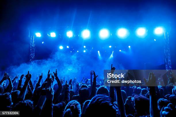 Concert Crowd Stock Photo - Download Image Now - Music, Stage - Performance Space, Crowd of People
