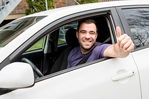 istock Young owner man with his car 577338160
