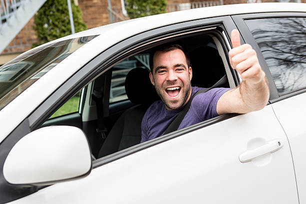 istock Young owner man with his car 577338200
