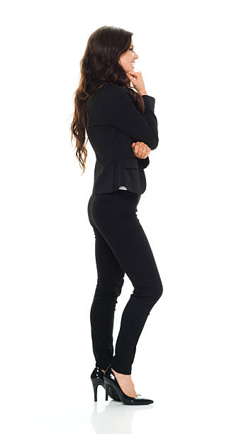 istock Smiling businesswoman looking away 577339356