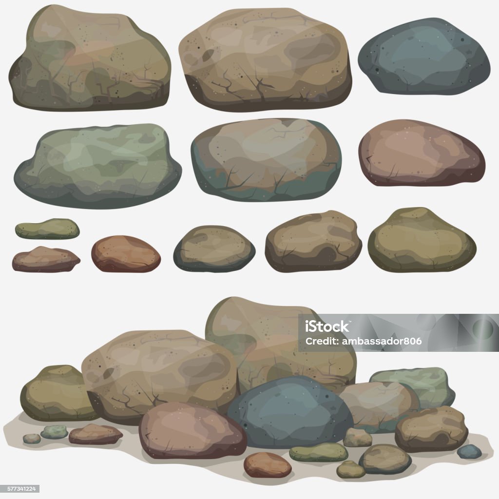 Ensemble Rock stone - clipart vectoriel de Roc libre de droits Ensemble Rock stone - clipart vectoriel de Roc libre de droits