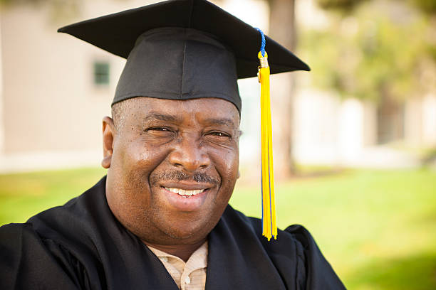 istock Happy African American Senior Graduate 577345060