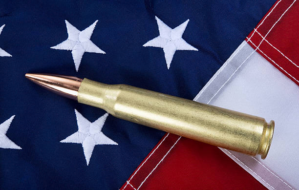 cinquanta cal bullet. - army usa text metal foto e immagini stock