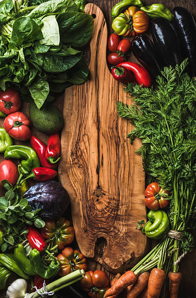 istock Fresh raw vegetable ingredients for healthy cooking or salad making 577349224