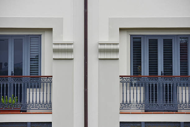 istock Vintage-like apartment balconies 577349250