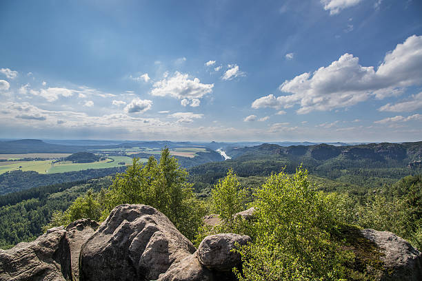 views to the Saxon Switzerland views to the Saxon Switzerland winterberg stock pictures, royalty-free photos & images