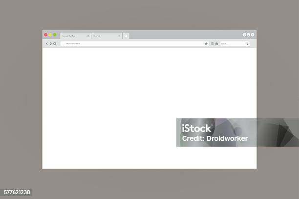 Blank Web Browser Flat Design Stock Illustration - Download Image Now - E-Mail, Model - Object, Template