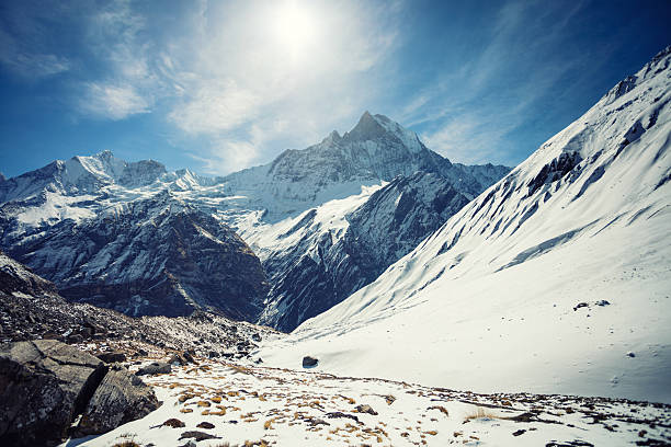 istock Annapurna mountain range on Himalayas in Nepal 577621398