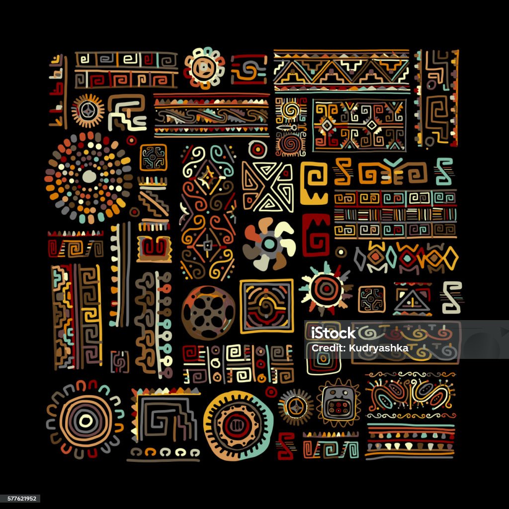 Ethnische handgefertigte ornament für Ihr design  - Lizenzfrei Muster Vektorgrafik