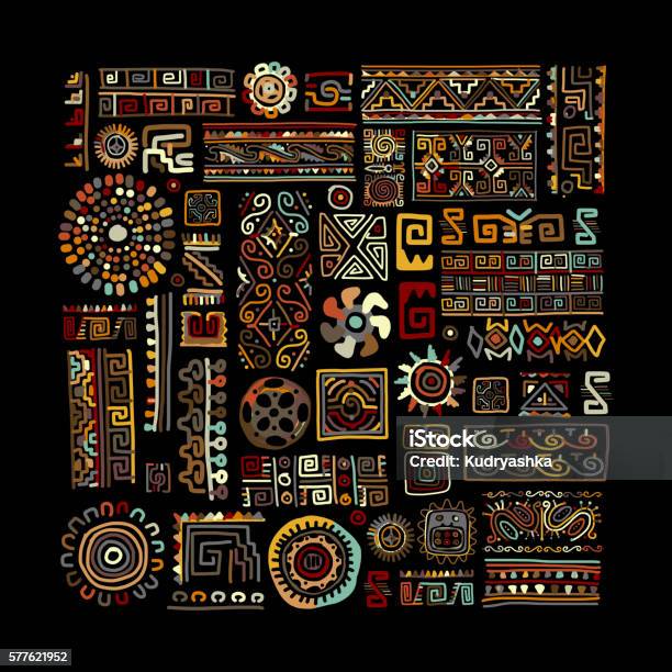 Ethnische Handgefertigte Ornament Für Ihr Design Stock Vektor Art und mehr Bilder von Muster - Muster, Kunst, Mexikanischer Abstammung