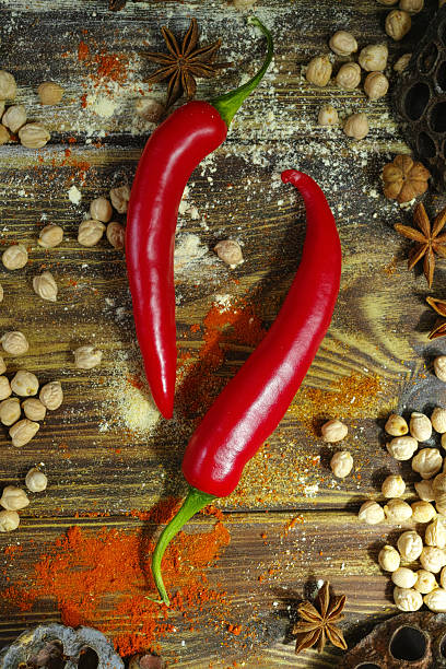 istock Fresh red chili papper with chickpea and spices 577624422