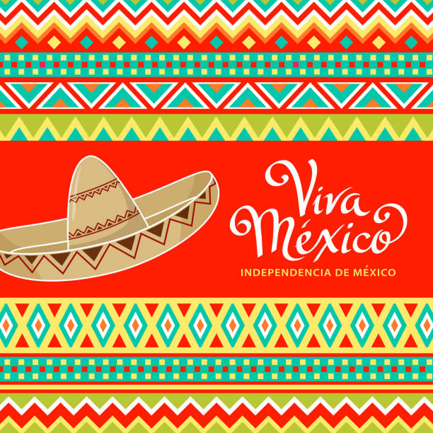 hut viva mexiko - mexican culture blanket textile backgrounds stock-grafiken, -clipart, -cartoons und -symbole