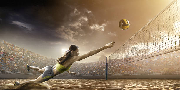 istock Volleyball: Female player in action 577627752