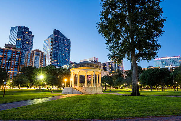 istock The Boston Common at night in Boston MA 577628734