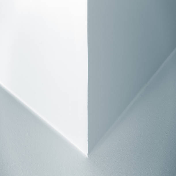 istock White interior fragment with corner, blue toned 577629138