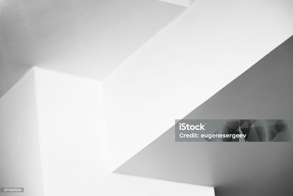 Design intérieur blanc vide avec des coins - Photo de Architecture libre de droits