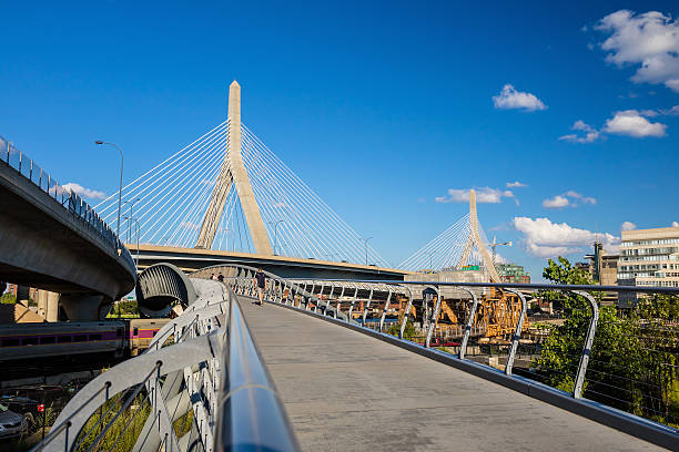 istock The Zakim Bridge  with blus sky in Boston 577639174