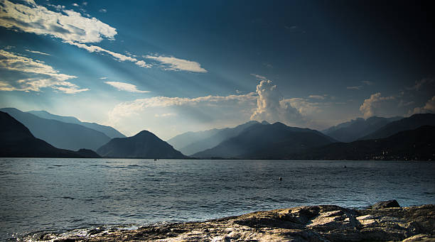 istock Sunset on Italy lake 577639486