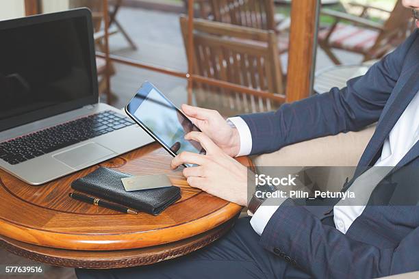 Online Payment By Plastic Card Through The Internet Banking Stock Photo - Download Image Now