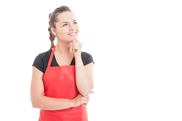 istock Smiling female employee planning something 577639706