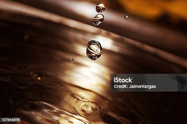 Water Drops Stock Photo - Download Image Now - Drop, Extreme Close-Up, Horizontal