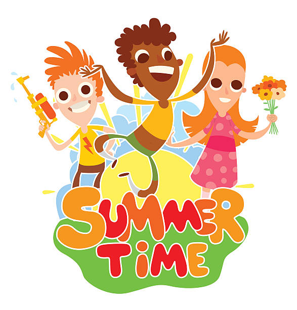 Set With Groups Of Little Kids On Summer Playground Illustrations,  Royalty-Free Vector Graphics & Clip Art - iStock