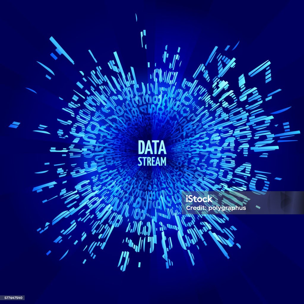 Data Stream Stock Illustration - Download Image Now - Abstract ...