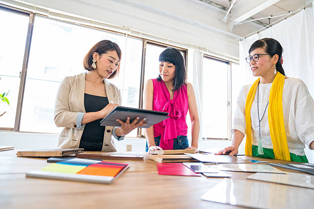 istock Female executives at an interior design or architectural firm 577647920
