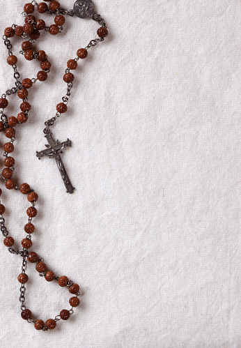 Rosary on natural background