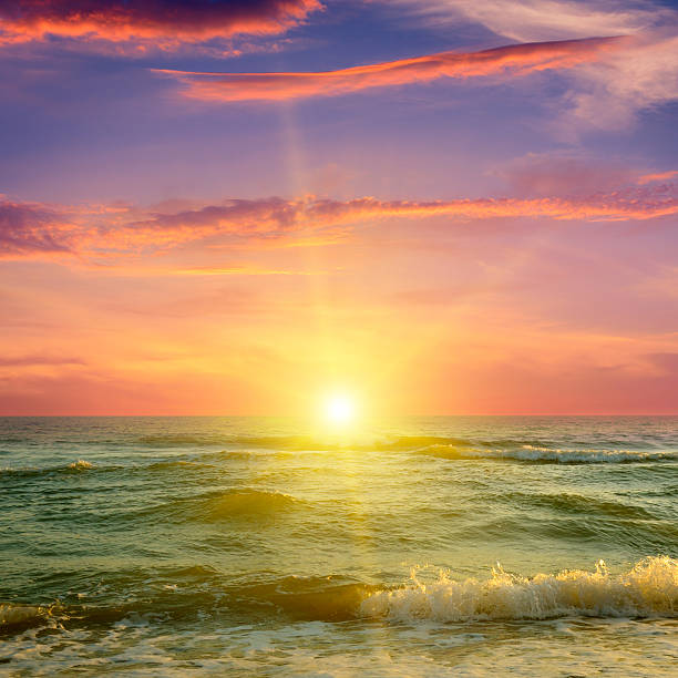 istock ocean, cloudy sky and fantastic sunset 577649946