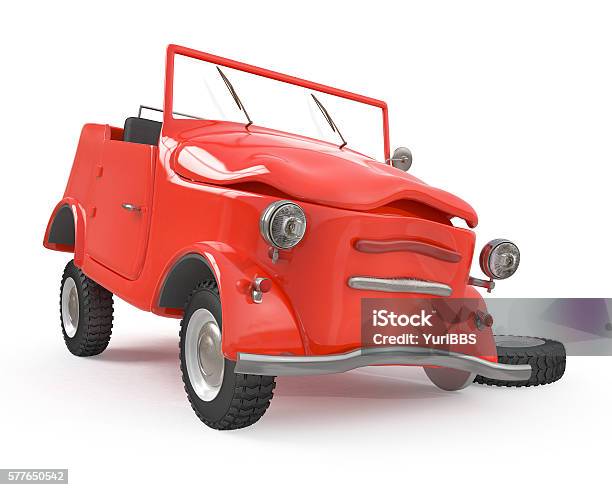 3d Illustration The Broken Car Stock Photo - Download Image Now - Accidents and Disasters, Behind, Breaking