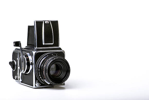 Medium Format Camera... Medium format single lens reflex camera. vintage camera stock pictures, royalty-free photos & images