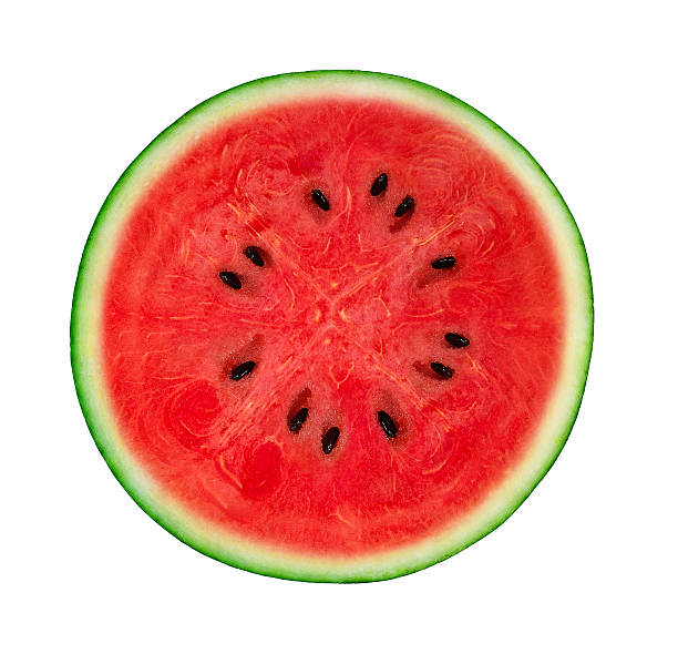 istock half of watermelon isolated on white background. 577651754