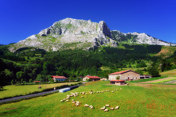 dorf arrazola im baskenland - baskenland stock-fotos und bilder