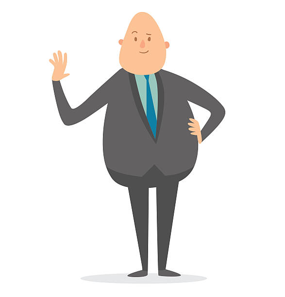 Fat Bald Businessman Stock Illustration - Download Image Now - Overweight,  People, Business Person - iStock