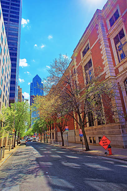 istock Utility work in Arch Street in Philadelphia in PA 577656482